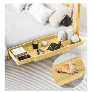 MinBoo Bedside Shelf Expandable Bamboo